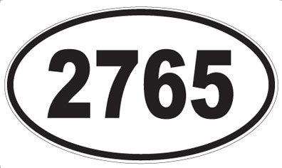 2765 - Oval Sticker