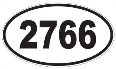 2766 - Oval Sticker