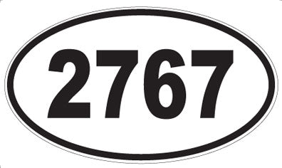 2767 - Oval Sticker