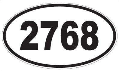 2768 - Oval Sticker