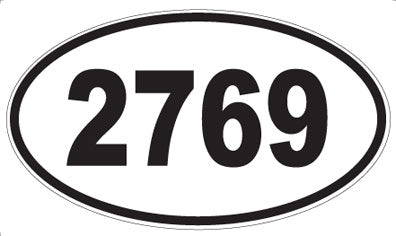 2769 - Oval Sticker