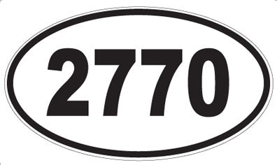 2770 - Oval Sticker