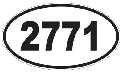 2771 - Oval Sticker