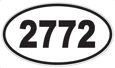 2772 - Oval Sticker