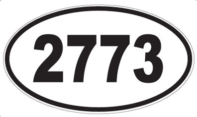 2773 - Oval Sticker