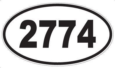 2774 - Oval Sticker