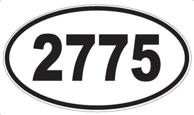 2775 - Oval Sticker