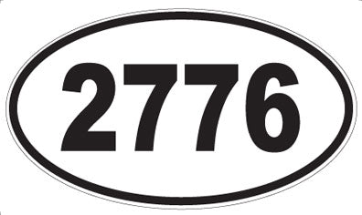 2776 - Oval Sticker