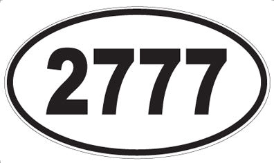 2777 - Oval Sticker