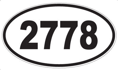2778 - Oval Sticker