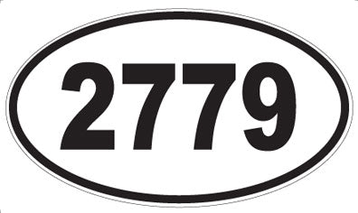 2779 - Oval Sticker