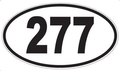 277 - Oval Sticker