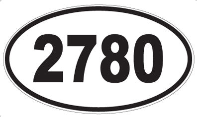 2780 - Oval Sticker