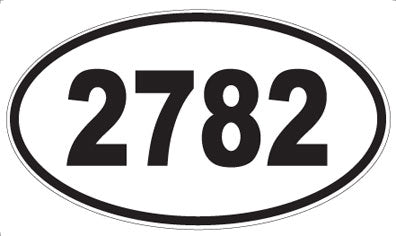 2782 - Oval Sticker