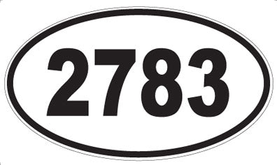 2783 - Oval Sticker