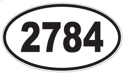 2784 - Oval Sticker