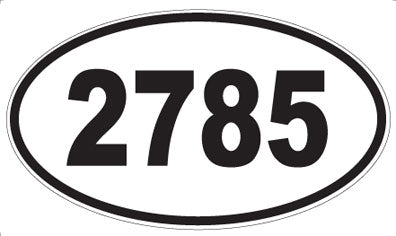 2785 - Oval Sticker