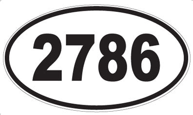 2786 - Oval Sticker
