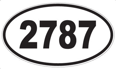 2787 - Oval Sticker