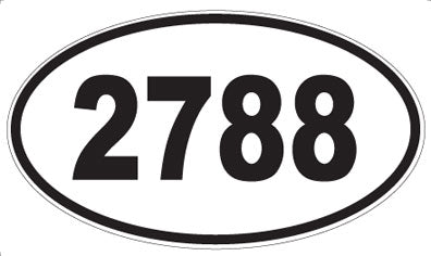 2788 - Oval Sticker