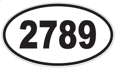 2789 - Oval Sticker