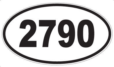 2790 - Oval Sticker