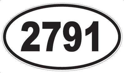 2791 - Oval Sticker