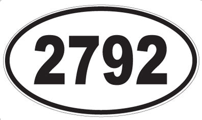 2792 - Oval Sticker