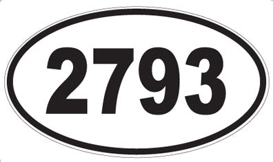 2793 - Oval Sticker