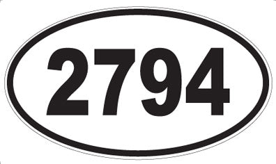 2794 - Oval Sticker