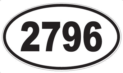 2796 - Oval Sticker