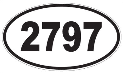 2797 - Oval Sticker