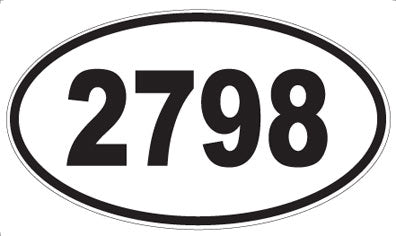 2798 - Oval Sticker