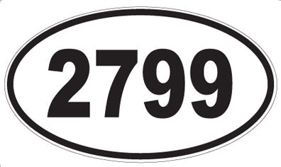 2799 - Oval Sticker