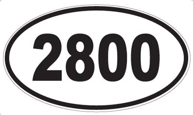 2800 - Oval Sticker