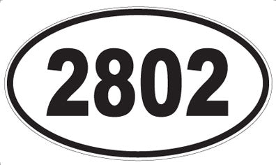2802 - Oval Sticker