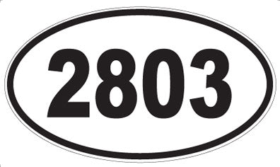 2803 - Oval Sticker