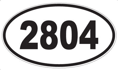2804 - Oval Sticker