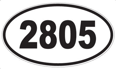 2805 - Oval Sticker