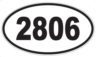 2806 - Oval Sticker