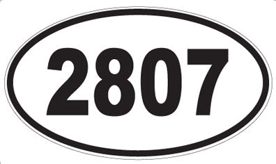 2807 - Oval Sticker