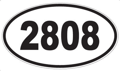 2808 - Oval Sticker