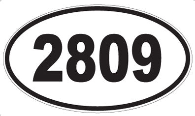 2809 - Oval Sticker