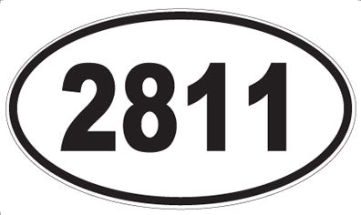 2811 - Oval Sticker