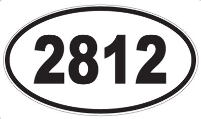 2812 - Oval Sticker