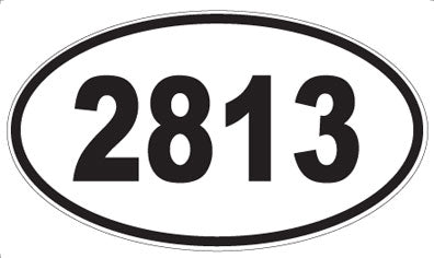 2813 - Oval Sticker
