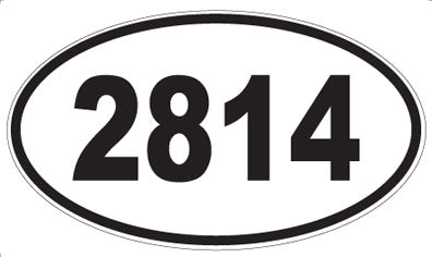 2814 - Oval Sticker