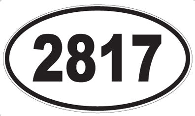2817 - Oval Sticker