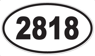 2818 - Oval Sticker