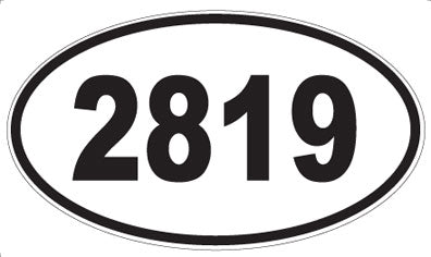 2819 - Oval Sticker